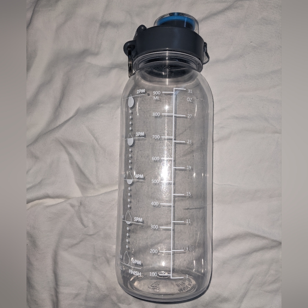 Time Marker 31oz Plastic Snap Cap Water Bottle